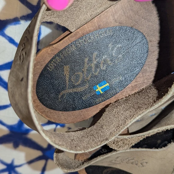 Lotta's Stockholm Highwood Taupe Clogs Oiled Nubuck Leather Brown Base 38 / 7.5 - Picture 12 of 15